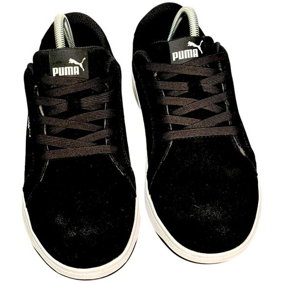 Puma Iconic Suede S1P Low Safety Shoes Size 8 Black Composite Toe Work Sneakers - Picture 4 of 11